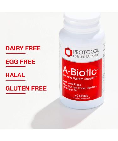 Protocol A-Biotic Immune Support Softgels - Garlic Elderberry Rosemary Olive Leaf - 60 Count - Buy Online on GoSupps.com