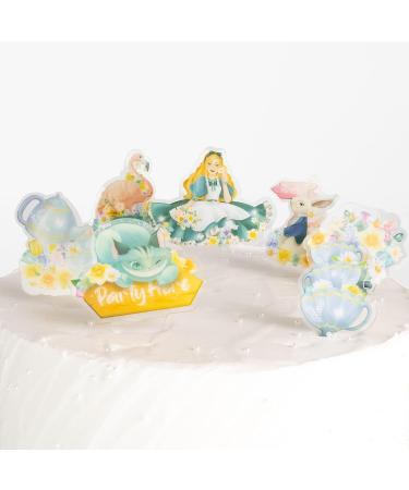 Alice Wonderland Cupcake Topper Spring Easter Party Decoration Girls Tea Party Cake Decoration Girls Birthday Party Supplies - Buy Online on GoSupps.com