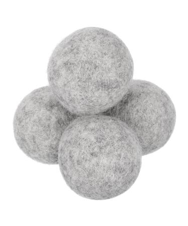 sourcing map 4 Pcs Wool Dryer Balls 2 Inches Wool Laundry Dryer Balls for Reducing Clothing Static and Wrinkles Light Grey 2" Light Grey
