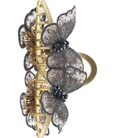 Beaupretty Flower Headpiece headgear catch barrette Butterfly Clip ponytail holder Big Clamps Metal Rhinestone Jaw for women womens tassel Miss alloy Hair Tassel - Buy Online on GoSupps.com