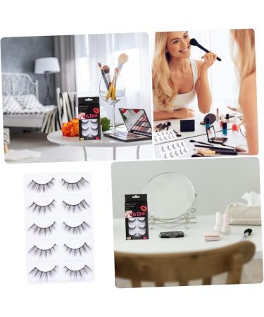 minkissy 5 Pairs False Eyelashes Eyelash Faux Dramatic Eyelashes 3d Eyelashes False Lashes Hair Eyelashes Hair Eye Lashes Fake Eyelashes Artificial Fiber Slim Tool - Buy Online on GoSupps.com