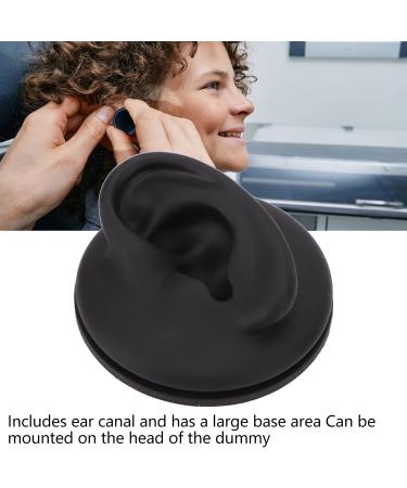 Artificial Black Left Ear Display Model | Professional Soft Teaching Tool with Round Base - Buy Online on GoSupps.com