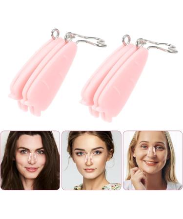 TOYANDONA Pince pour Redresser le Nez en Silicone Rose Lot de 2 Appareil pour Affiner et Rehausser le Nez Correcteur Adulte pour Remodelage et Soin du Visage - Buy Online on GoSupps.com