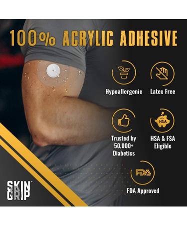 Skin Grip Freestyle Libre 2 Adhesive Patches - Waterproof & Sweatproof - 20 Pack - Buy Online on GoSupps.com