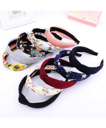 Set of 10 Fashion Knot Turban and Wide Headbands for Women and Girls - 5 Colors included - Buy Online on GoSupps.com