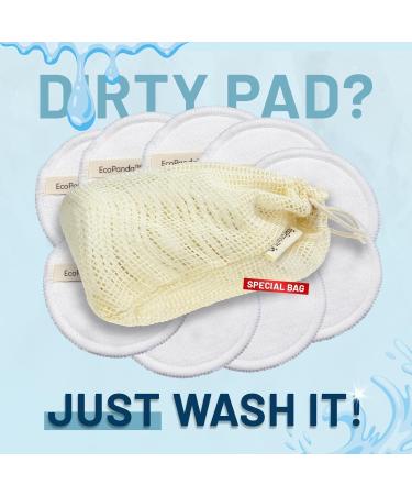 EcoPanda Slimming Pads - Reusable Bamboo Cotton Pads | Washable Zero Waste 18x | Sustainable Eco-Friendly Solutions - Buy Online on GoSupps.com