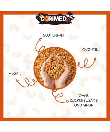 Buy 1 kg Roasted Unsalted Cashew Nuts - 100% Natural Vegan & Vegetarian-Friendly | Dorimed - Buy Online on GoSupps.com
