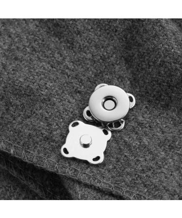 Magnetic Snaps Buttons Plum Magnetic Snap Closures for Purses Bags Clothes Handbags Scrapbooking Magnetic Purse Closure Fasteners Sewing on Magnetic Snaps for DIY Craft (15mm) (Silver) - Buy Online on GoSupps.com