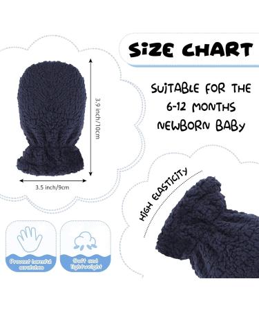 Pesaat Double Layer Fleece Baby Gloves - Winter Mittens for Boys and Girls 6-24 Months - Anti-Scratch - 3pcs Set - Buy Online on GoSupps.com