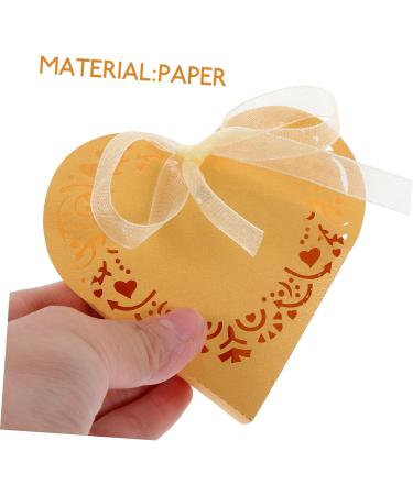 Gatuida 50pcs Boxes Hollow Carton Gift Boxes Chocolates Gift Chocolate Gift Candy Gifts Wedding Favors Favor Boxes for Wedding Bridal Gift Candy Boxes Bride Set European Style Paper 1 count (Pack of 1) Golden - Buy Online on GoSupps.com