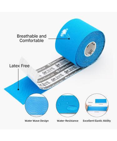OK TAPE Basic Original Cotton Kinesiology Tape (2 Pack) - Latex Free Pain Relief & Injury Recovery - 2 Rolls Beige - Buy Online on GoSupps.com