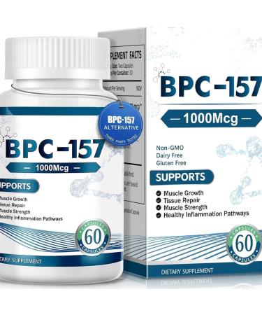 Bpc 157 Peptide Capsules 1000mcg Gluten Free Supplement 60 Capsules