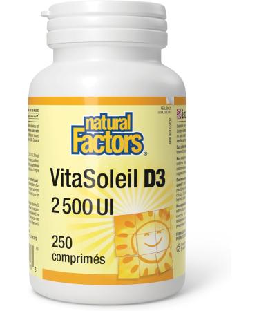 Natural Factors SunVitamin D3 2500 IU 250 Tablets Hi-Potency Vitamin D Essential for Immune Function and Overall Health - Buy Online on GoSupps.com