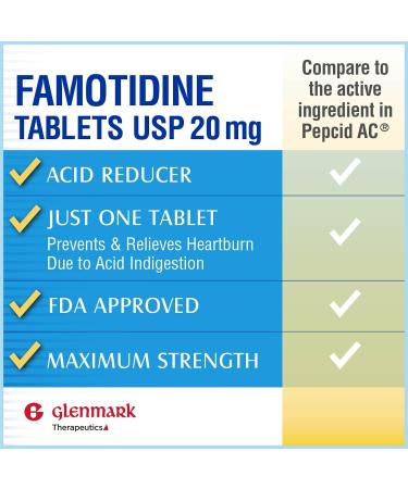 Maximum Strength Famotidine 20 mg Tablets - 85 Count Acid Reducer for Heartburn Relief | Buy Online Internationally - Buy Online on GoSupps.com