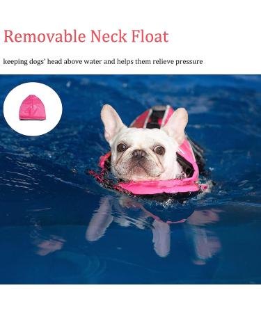 Reflective Dog Life Jacket with Neck Float - High Buoyancy for Swimming - Pink M - Buy Online on GoSupps.com