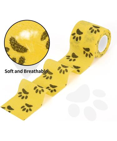 12 Pieces Self-Adhesive Bandage for Dogs & Pets | Vet Wrap Cohesive Bandages for Horses Elastic Binding Tape for Wrists Ankles & Fingers - International Shipping Available - Buy Online on GoSupps.com