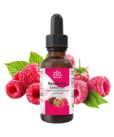 Relaxcation Pure Raspberry Seed Oil - Cold Pressed & Unrefined Natural Oil from USA | Lightweight Berry Extract for Smooth Skin Healthy Glow & Daily Botanical Blends (2 oz) 2 Fl Oz (Pack of 1)