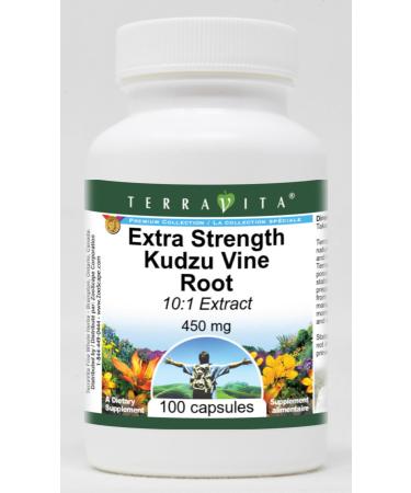 Extra Strength Kudzu Vine Root 10:1 Extract - 450 mg (100 Capsules ZIN: 513406) - 3 Pack
