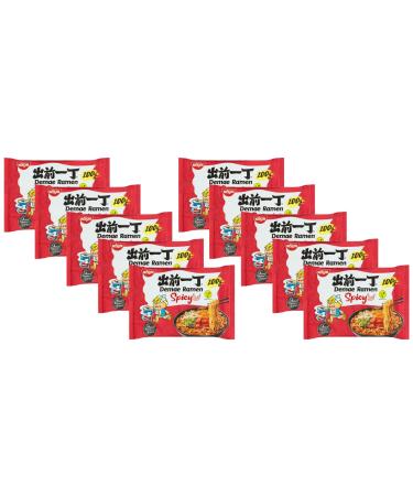 CNMART Japanese Demae Ramen Instant Noodles Spicy Flavour 100g (Pack of 10)