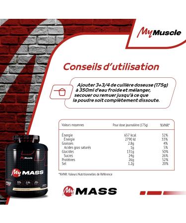 MyMUSCLE - My Mass Hard Gainer Powder Muscle Masking Vanilla Toffee Fudge 3.4 kg 19 Servings - Buy Online on GoSupps.com