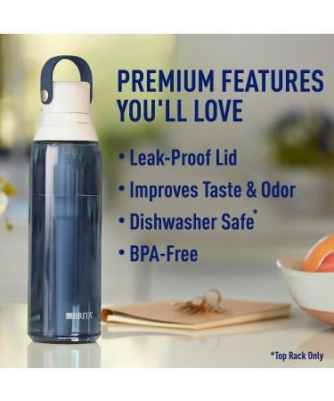 Brita Insulated Filtered Water Bottle with Straw - 26 oz BPA-Free Plastic, Night Sky - Reusable & Portable - Buy Online on GoSupps.com