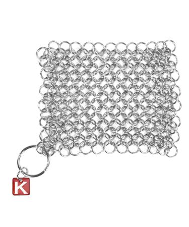 Knapp Made Original CM Scrubber 4" Chainmail Scrubber - Cleaner For Cast Iron, Stainless Steel, Hard Anodized Cookware and Other Pots & Pans
