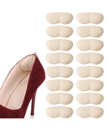 Sibba 8 Pairs Heel Cushion Pads Comfort Microsuede Heel Grips for Loose Shoes Self-Adhesive Heel Liners Heel Inserts Heel Protector for Anti Blister and Prevent Heel Pains Nude