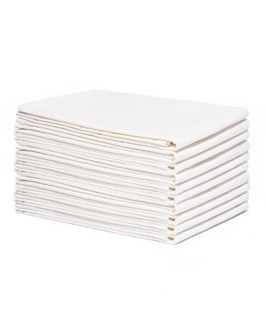 Kitchen towels made of organic cotton-10 pieces of organic cotton white tea towels-Extra large flour sac cotton tea towels-lint-free unbeatable white kitchen towels-68.6 x 68.6 cm (of course-natural cotton 10