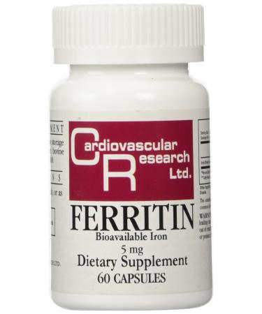 Cardiovascular Research Ferritin Maximum Absorption Iron Supplement 1-Pack 01-Cream 60 Capsules