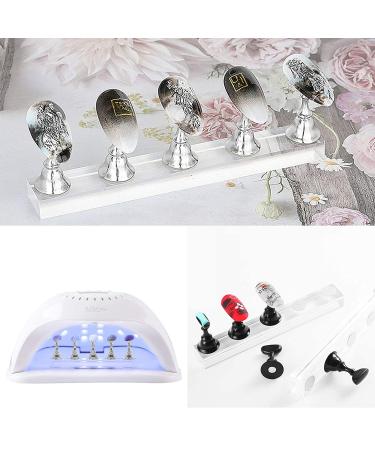 Acrylic Nail Display Stand 2 Sets for Training DIY Practice - Magnetic Nail Art Tips Holders - False Nail Tip Trainer - Manicure Tool (Black/Silver) - 53 Pc Set - Buy Online on GoSupps.com