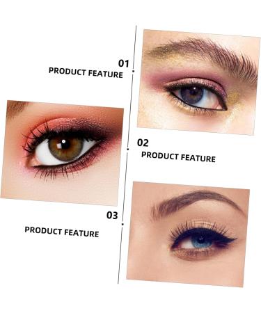 DRESSOOS 6 Pcs Eye Shadow Cream Black Eyebrow Black Eyeliner Dark Brown Eyeshadow Eye Liner and Brush - Buy Online on GoSupps.com