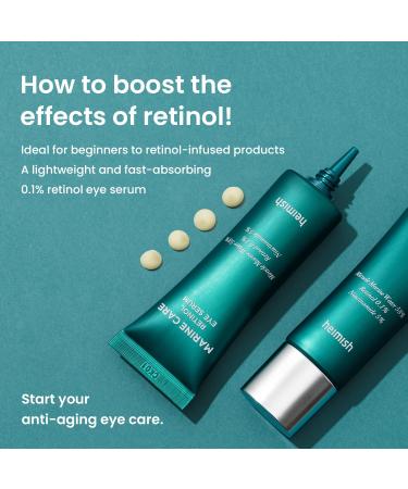 Heimish Marine Care Retinol Eye Serum 30ml - Dark Circles Care | Skin Barrier Strengthening | Korean Skincare - Buy Online on GoSupps.com