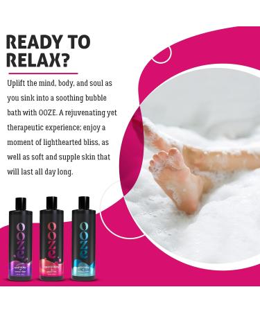 OOZE Eucalyptus Mint Bubble Bath 473ml - Refreshing Women's Bath for Relaxation & Self-Care - Paraben-Free Cruelty-Free Made in USA - Buy Online on GoSupps.com