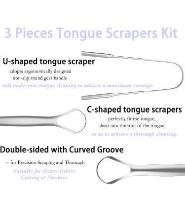 Doopoo Stainless Steel Tongue Cleaner for Adults & Kids | Reduces Bad Breath & Boosts Oral Health - Buy Online on GoSupps.com