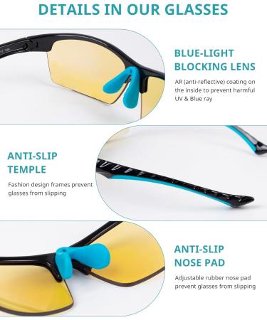 Shop Blue Light Glasses for Men & Women - UV Protection Anti-Glare Blue Ray Screen Filter - Buy Online on GoSupps.com