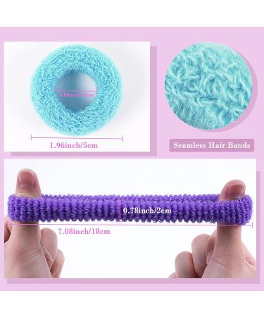 Boobeen 12 Pack Thick Hair Ties for Curly Hair - Seamless Large Hair Elastics for Women - Coloured Stretch Rubber Bands - Buy Online on GoSupps.com