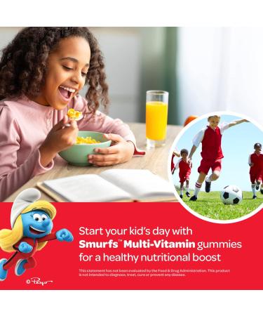 Smurfs Kids Multivitamin Gummies | 15 Essential Vitamins & Minerals | Real Fruit in Smurf Berry Flavor | Doctor Developed & Non-GMO | 60 Gummies - Buy Online on GoSupps.com
