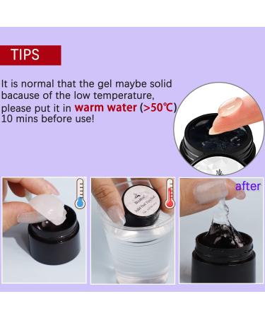 Solid Nail Tips Gel for Professional Nail Extensions - 5g x 2 | High-Quality Nail Art Gel Paint & Glue - Buy Online on GoSupps.com