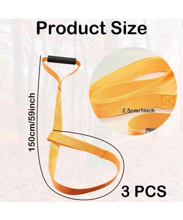 3Pcs Deer Drag Rope with Non-Slip Handle - Heavy Duty Hunting Strap for Big and Small Game - Orange - Buy Online on GoSupps.com