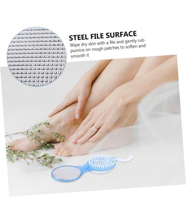 Healeved 4 1 Foot File Pad Foot Scrubber Stone Pedicure Foot File Pumice Stone Nails Cleaner Fingernail Scrub Brush Foot Pumice Foot Exfoliator Handle Nail Brush Foot Multifunction - Buy Online on GoSupps.com