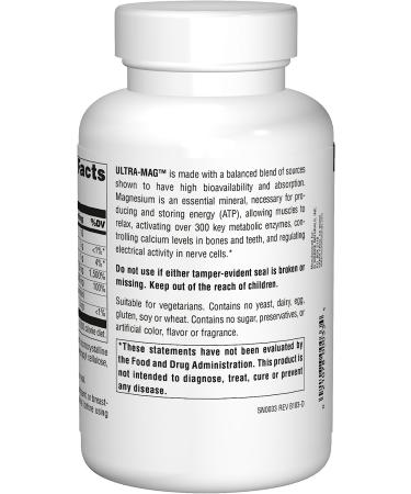 Source Naturals Ultra-Mag High-Efficiency Magnesium Complex - 240 Tablets - Muscle & Nerve Support - Buy Online on GoSupps.com