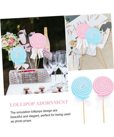 Warmhm 4 Pcs Lollipop Cosplay Party Supplies Fairy Accessories Wedding Favors Toy for Kids Princess Fairy Wand Girl Fairy Wand Cake Pop Ornament Wooden Toys Plush Toy Wool Felt Bouquet - Buy Online on GoSupps.com