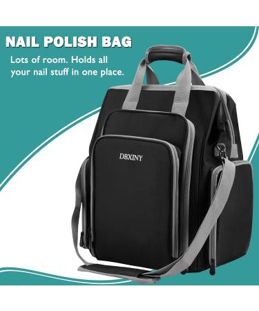DBXINY Large Nail Polish Organizer Storage Case - Holds 72 Bottles - Travel Carrying Case for Nail Supplies - Patent Pending - Buy Online on GoSupps.com