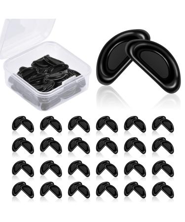 Kysun 25 couples slipproof glasses nose pads self -adhesive silicone nose pads glasses nose pads anti -slip glasses noses pad soft nose pads kit for glasses and sunglasses (black)