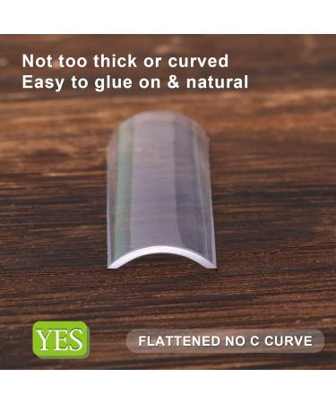 Savita 500 Extra Long Clear Nail Tips | No C-Curve Conical Quadratic | XXL Size for Salons & DIY Nail Art - Buy Online on GoSupps.com