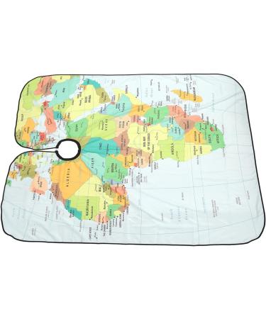 Adjustable Hair Cutting Cape with Map Design - Professional Hairdresser Apron for Cutting Dyeing & Styling | International Shipping - Buy Online on GoSupps.com