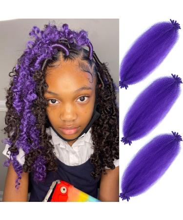 Springy Afro Twist Hair 28 Inch Cuban Twist Hair 3 Packs Marley Twist Braiding Hair Pre-separated Spring Twist Hair Wrapping Hair for Soft Locs Cuban Twist Crochet Hair for Women (28Inch-3Pcs-Purple) - Buy Online on GoSupps.com