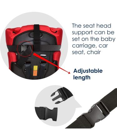 MINGZE Baby Child Car Seat Head Support - Adjustable Sleep Positioner & Safety Belt Protector (Yellow) - Buy Online on GoSupps.com