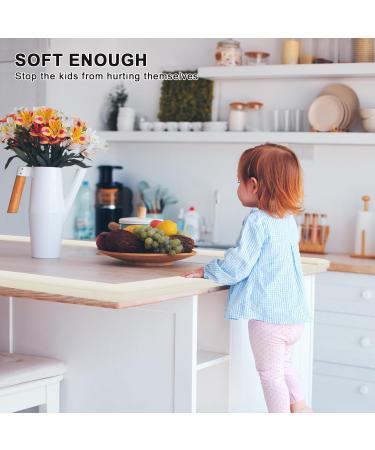 Baby Edge Corner Guards Set 2.3M/7.5ft + 4 Corner Protectors | Childproof Foam Furniture Bumpers | Pre-Taped for Easy Installation | White Large Size - Buy Online on GoSupps.com