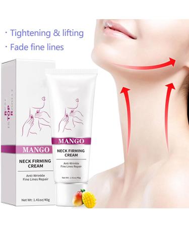 Neck Firming Cream - Mango Infused Moisturizer for Tightening Wrinkle Reduction & Lasting Hydration | Best Neck Cream for Firmness - Buy Online on GoSupps.com